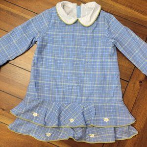 Florence Eiseman Vintage Blue Green Dress 3T NWOT